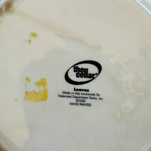 THE CELLER LEAVES Dessert / Bread plate Hand Painted - Picture 3 of 4